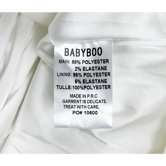 Baby Boo Saoirse Midi Dress Ivory Wedding Strapless Lace Up Back Size XS NEW - Picture 10 of 10